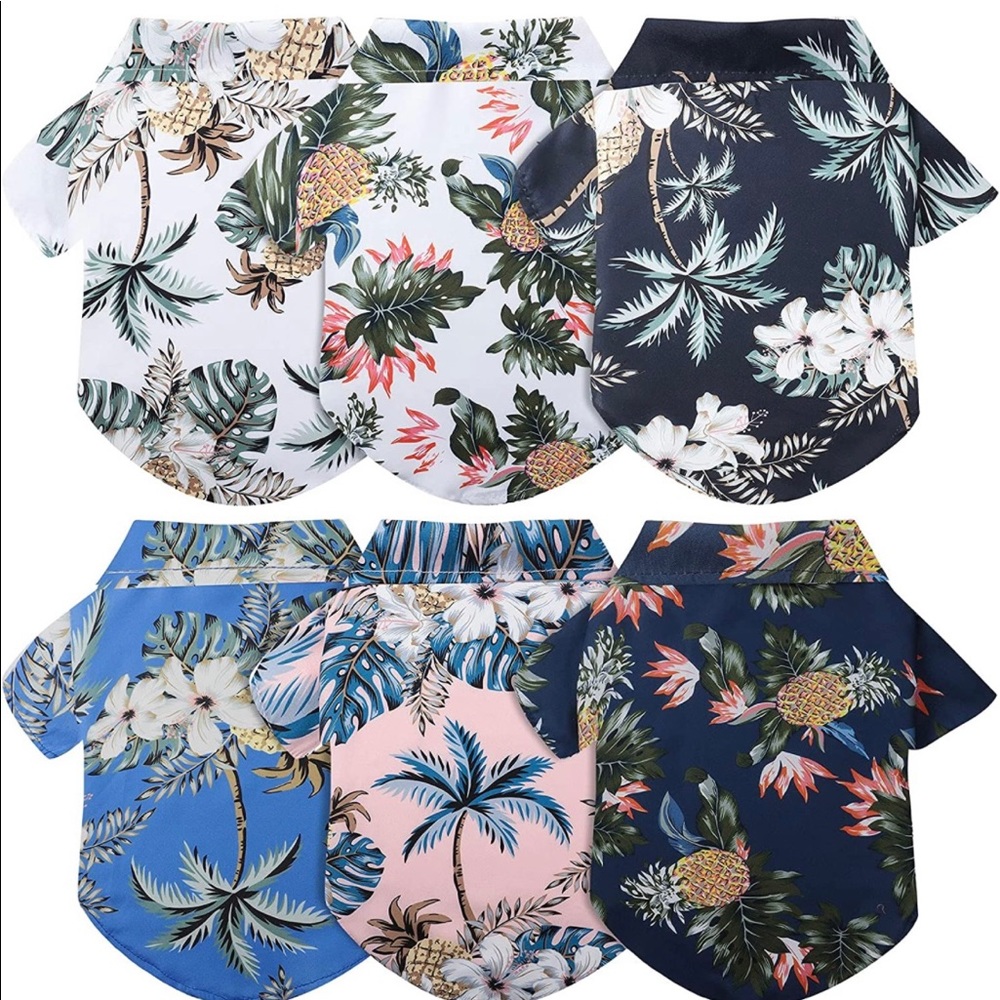 6 Hawaiian Dog Shirts